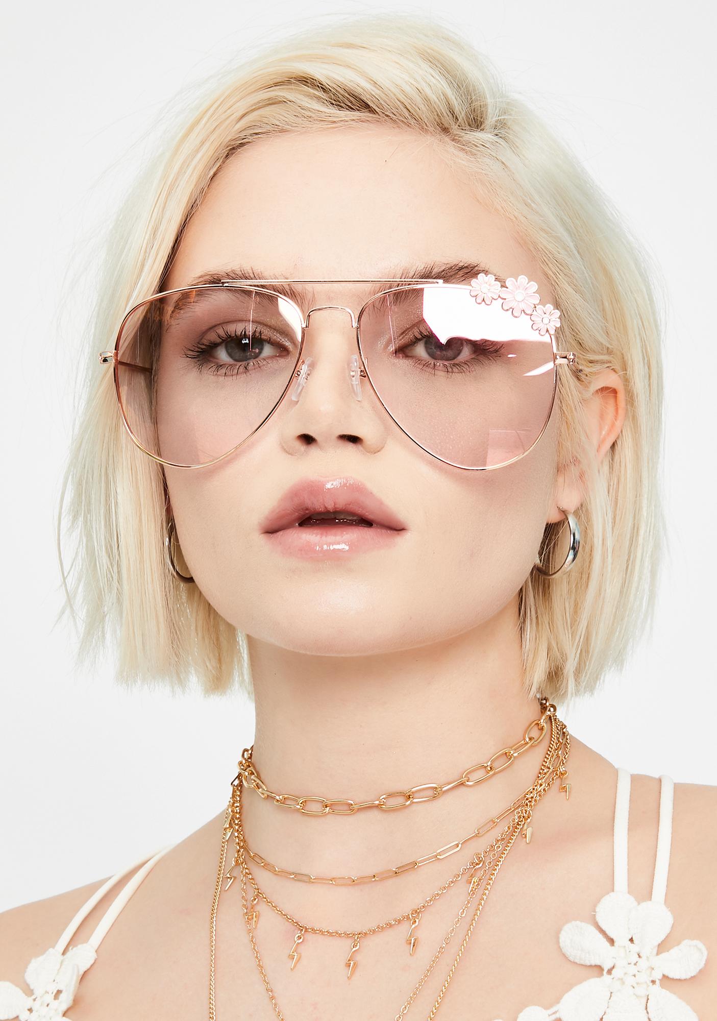 flower aviator sunglasses