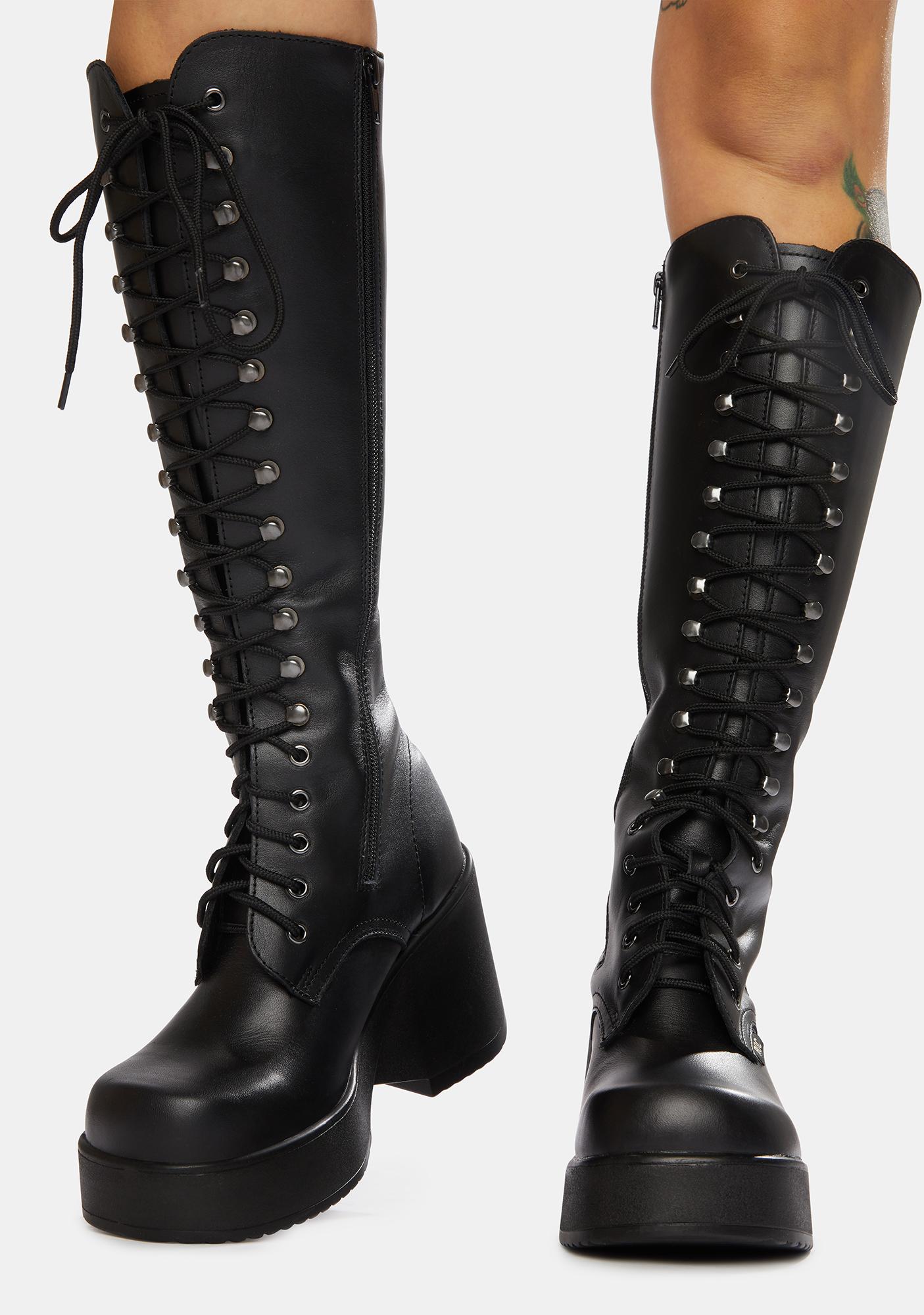 ROC Boots Australia Phoenix Leather Knee High Boots | Dolls Kill