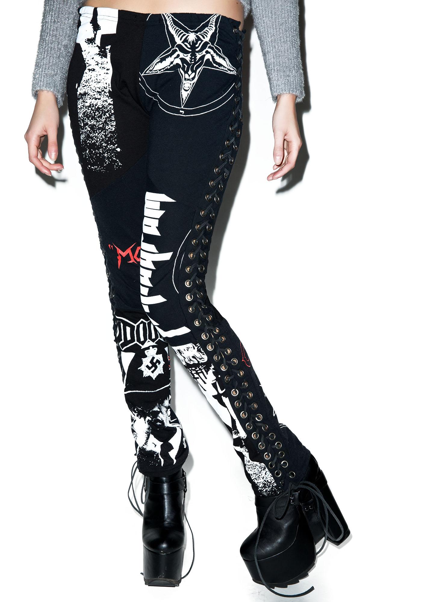 Hazmat Design Heavy Metal Leggings | Dolls Kill