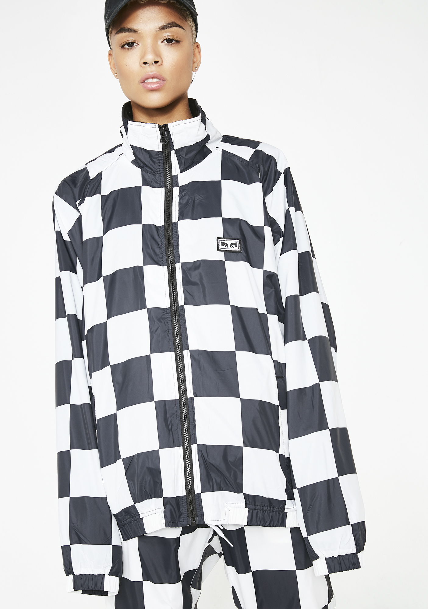 obey checkered jacket