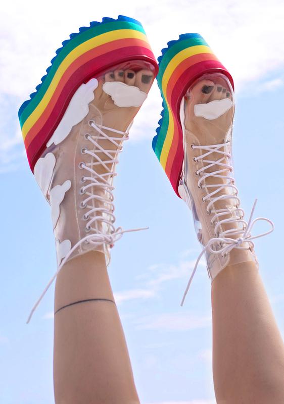 current mood rainbow boots