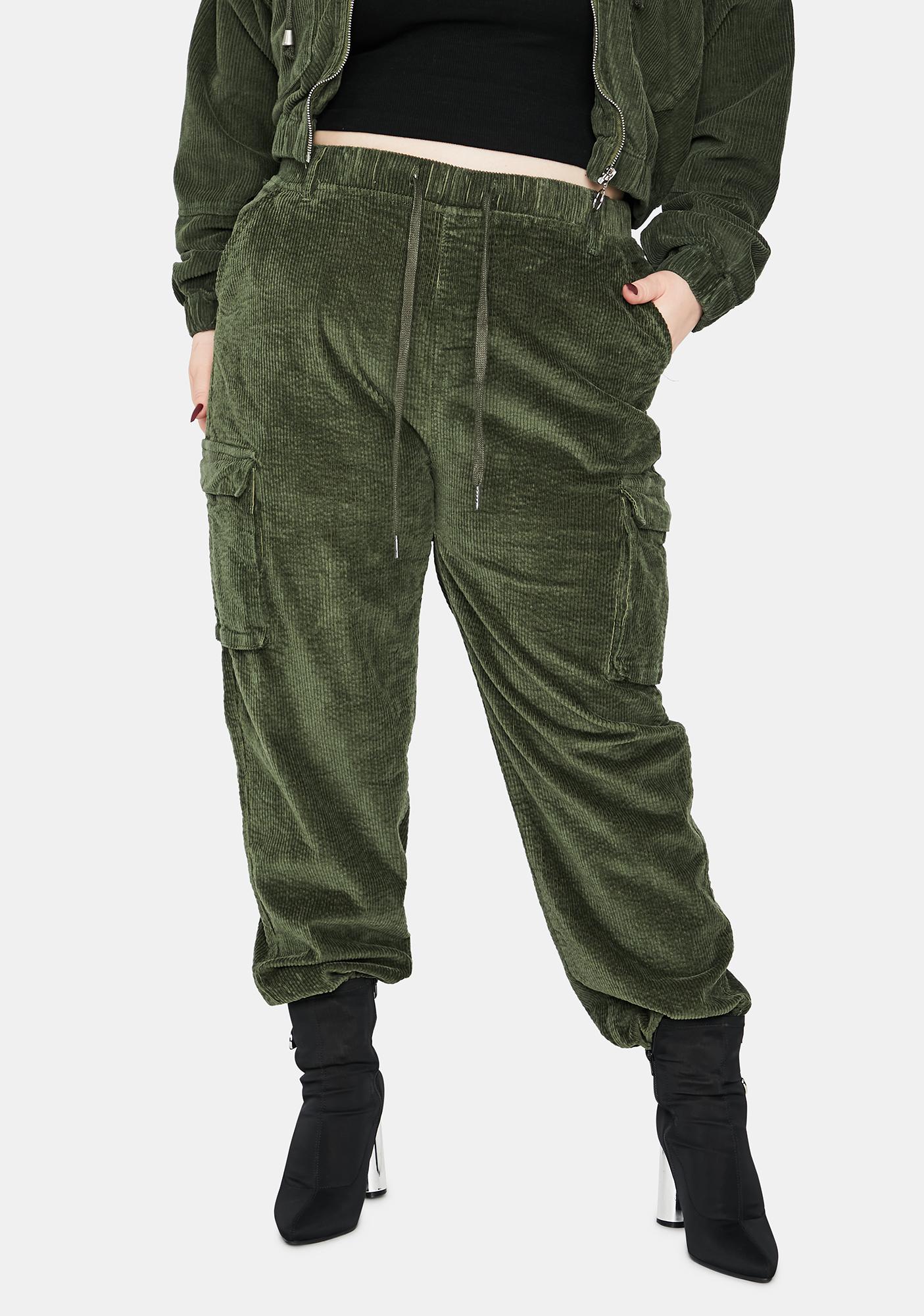 corduroy cargo joggers