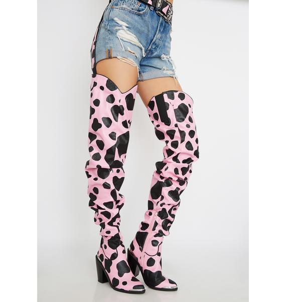 club exx pink cowboy boots