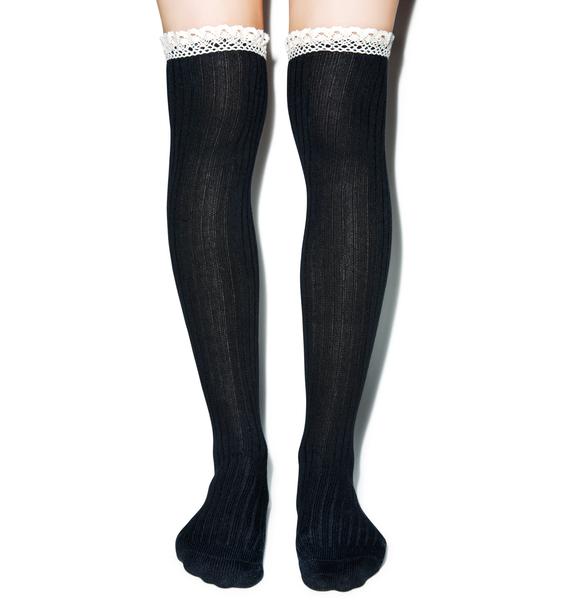 All About That Lace Knee High Socks | Dolls Kill