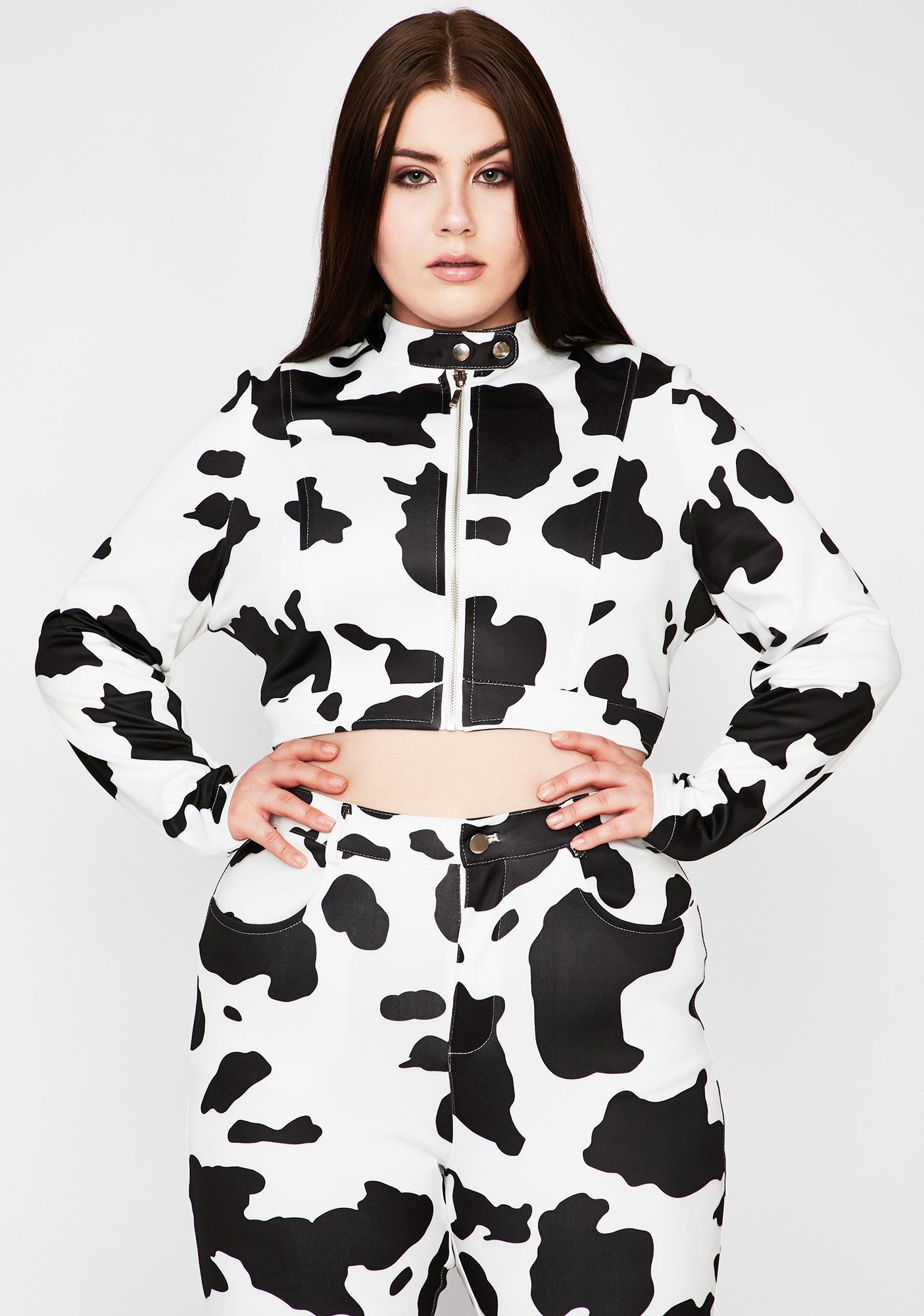 plus size cow print dress