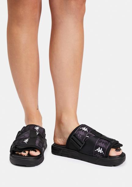 kappa slippers black