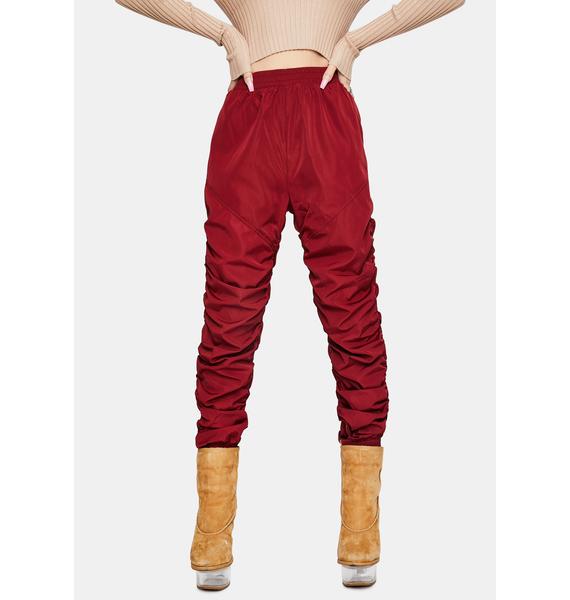 ruched bottom joggers