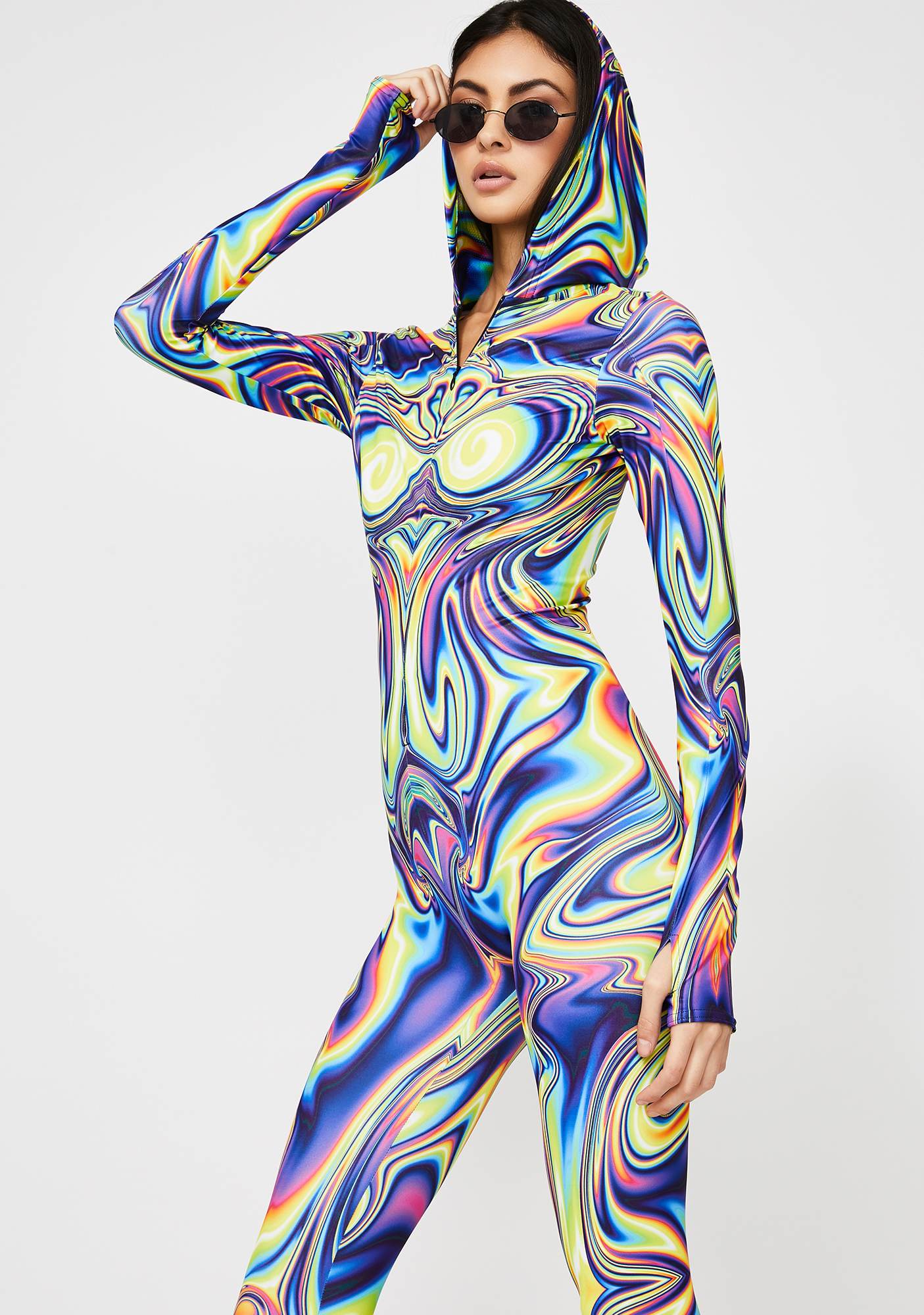 Badinka Jaded Liquid Fit Onesie Dolls Kill