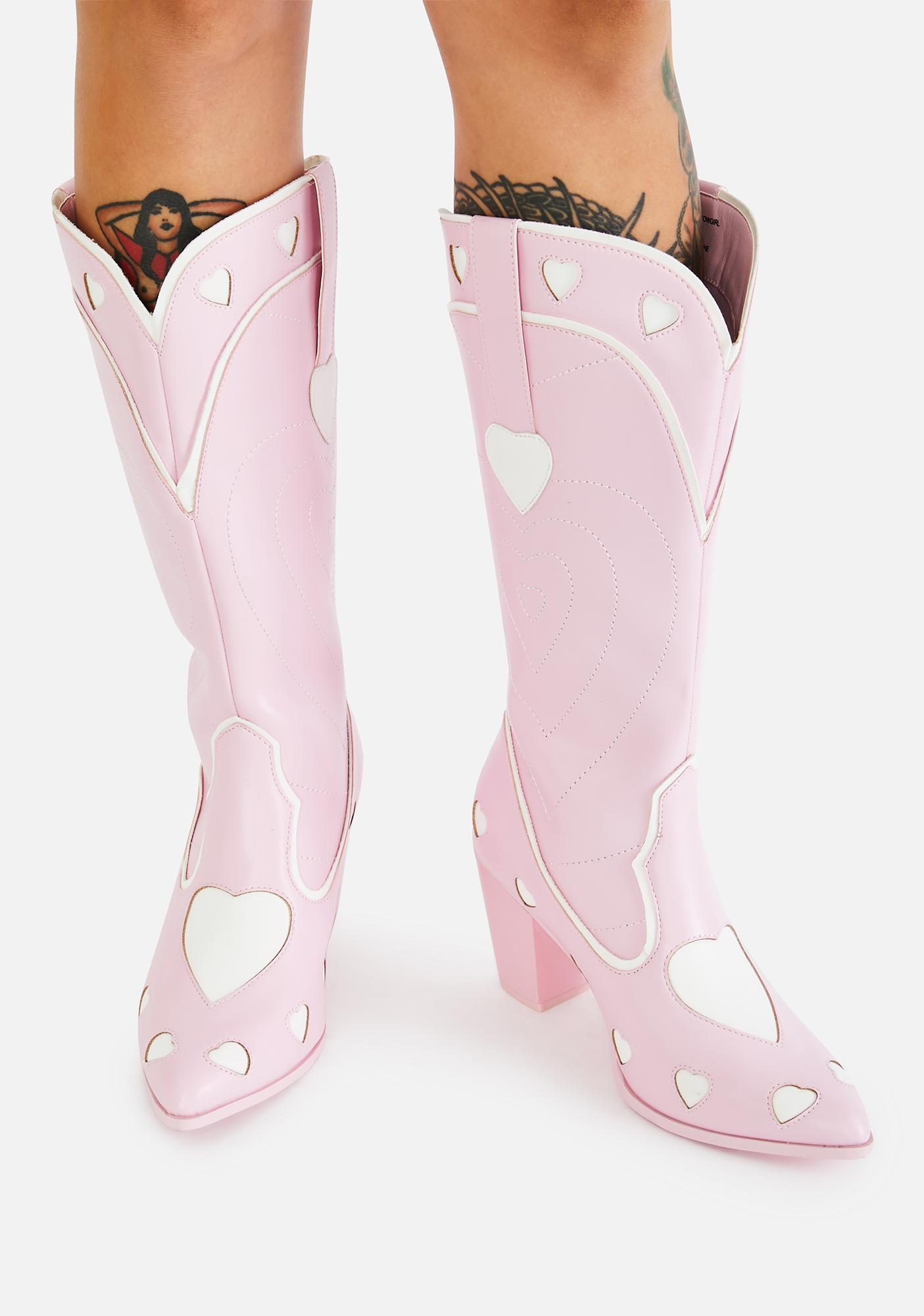 dune pink cowboy boots
