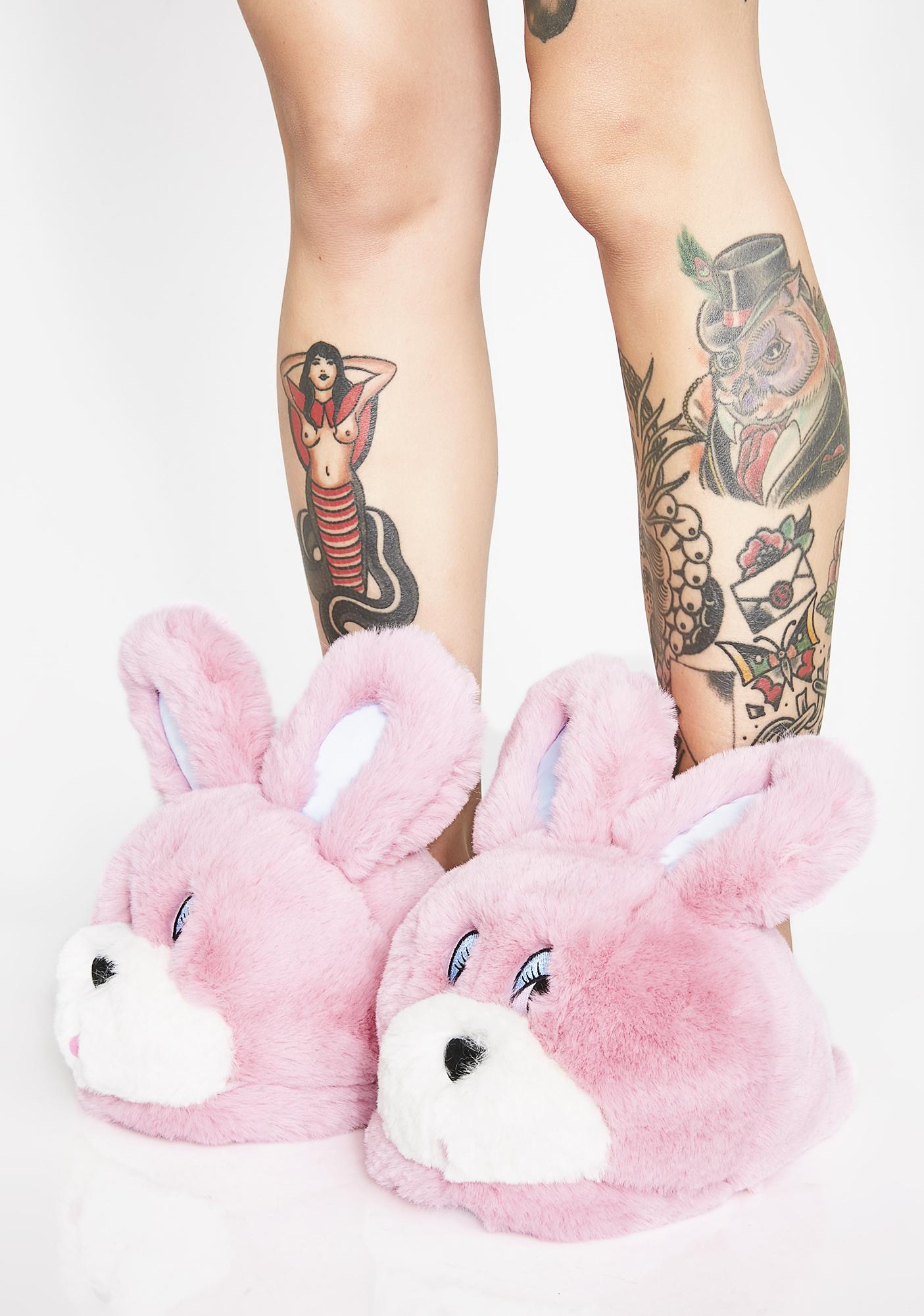 Lazy Oaf Bunny Slippers | Dolls Kill