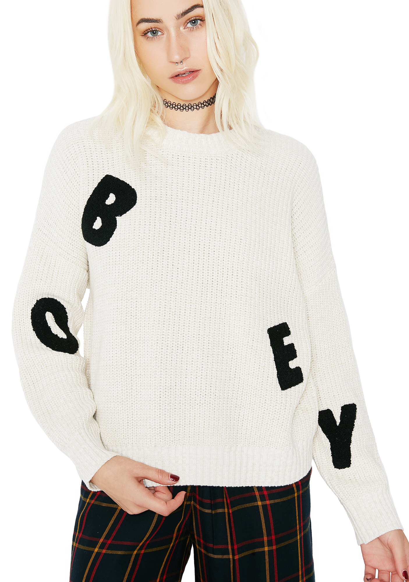 obey knit sweater
