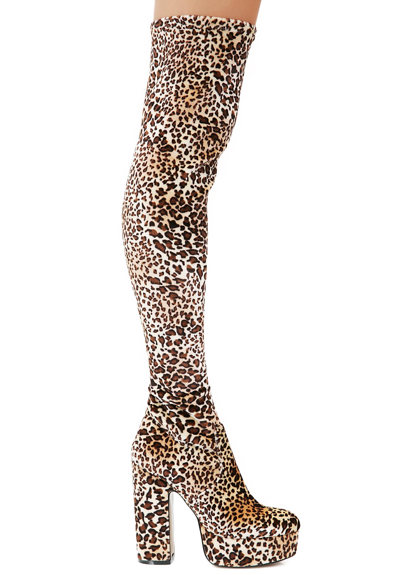 thigh high cheetah print boots