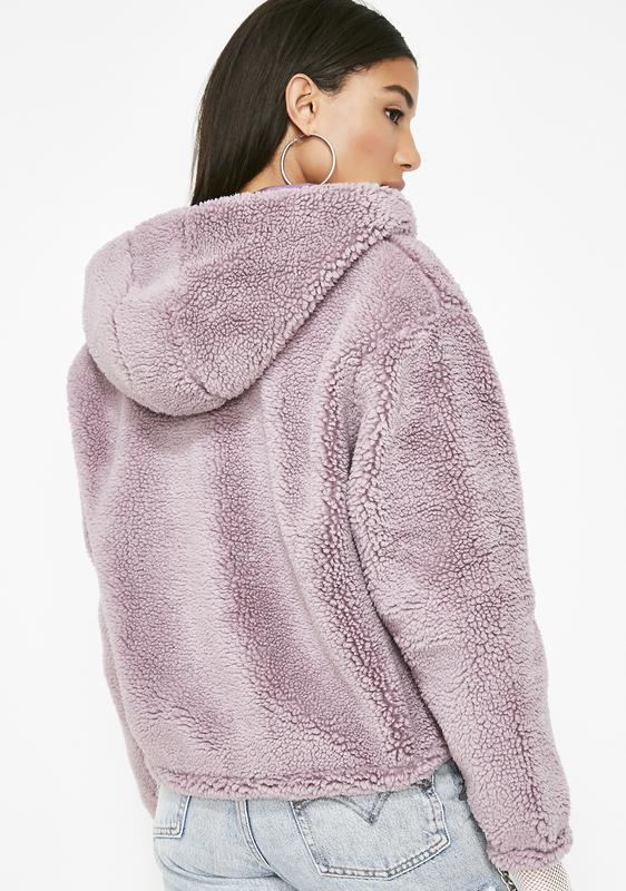 lavender teddy coat