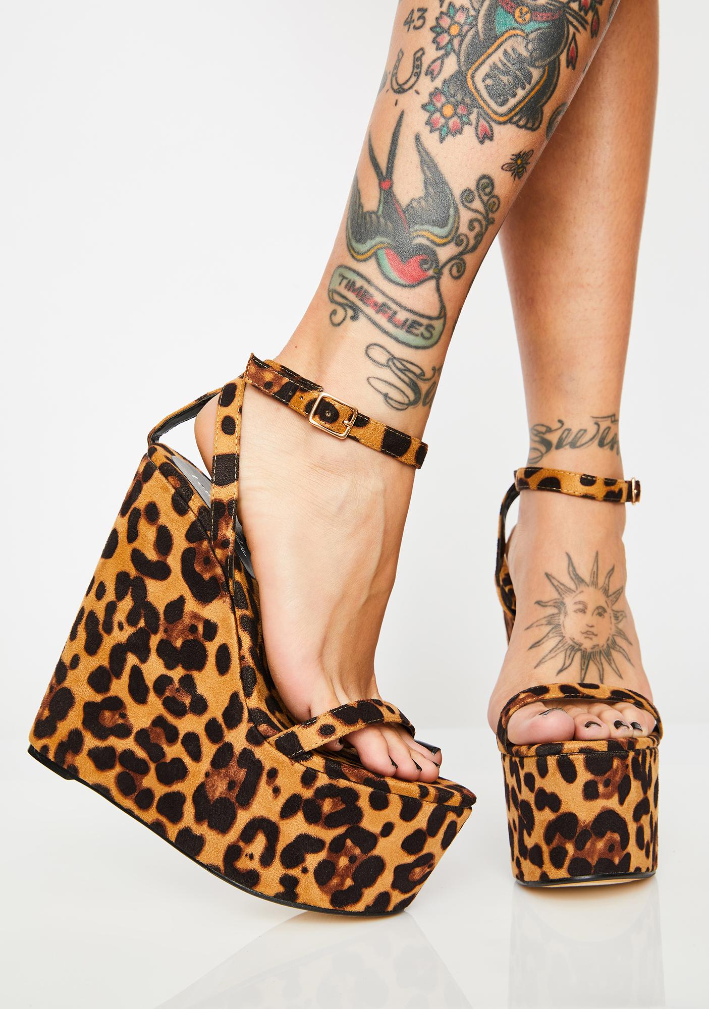 leopard print platform shoes