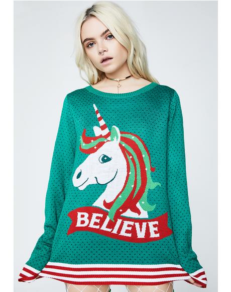 Unicorn Believe Sweater