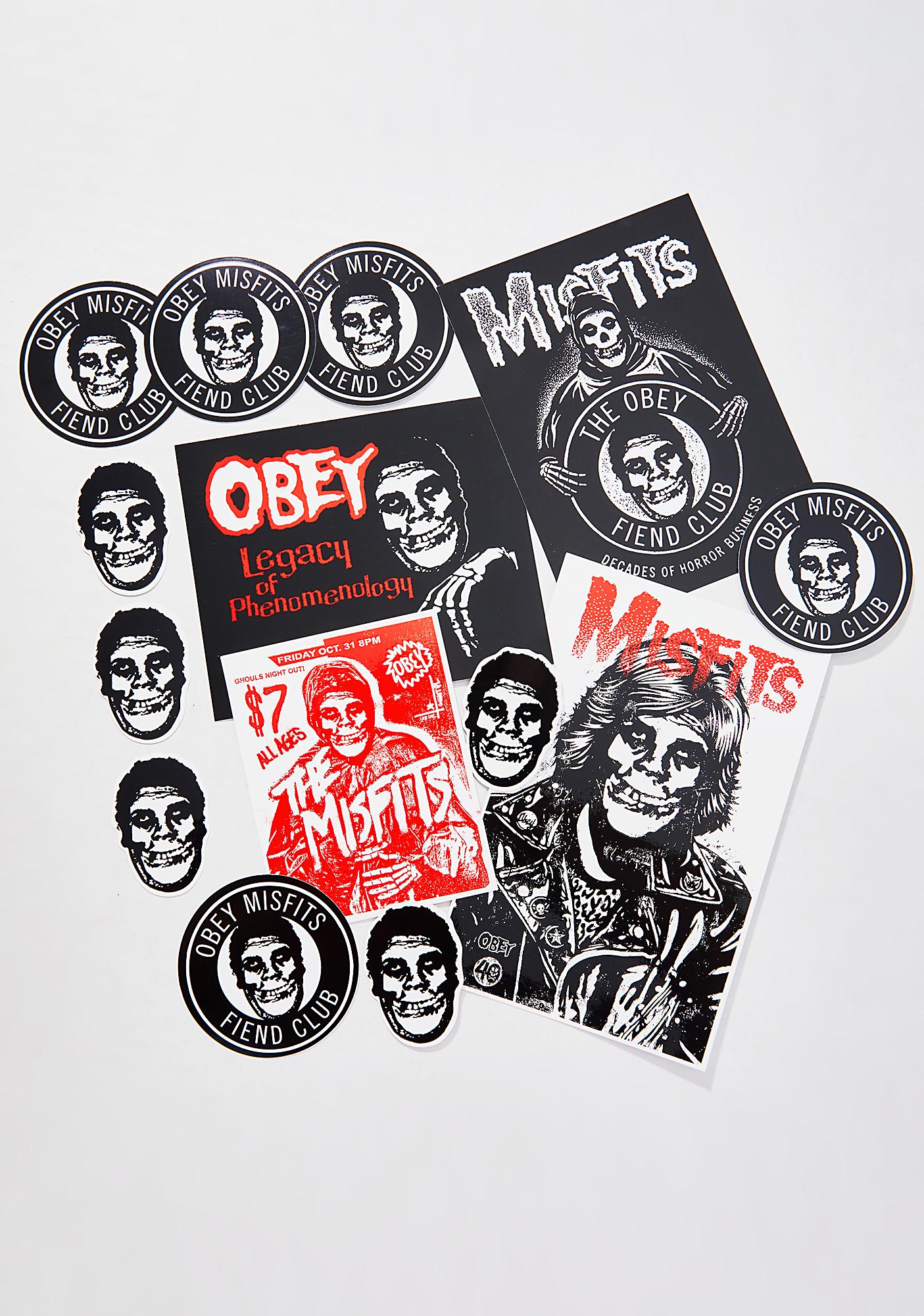 Obey X Misfits Sticker Pack Dolls Kill