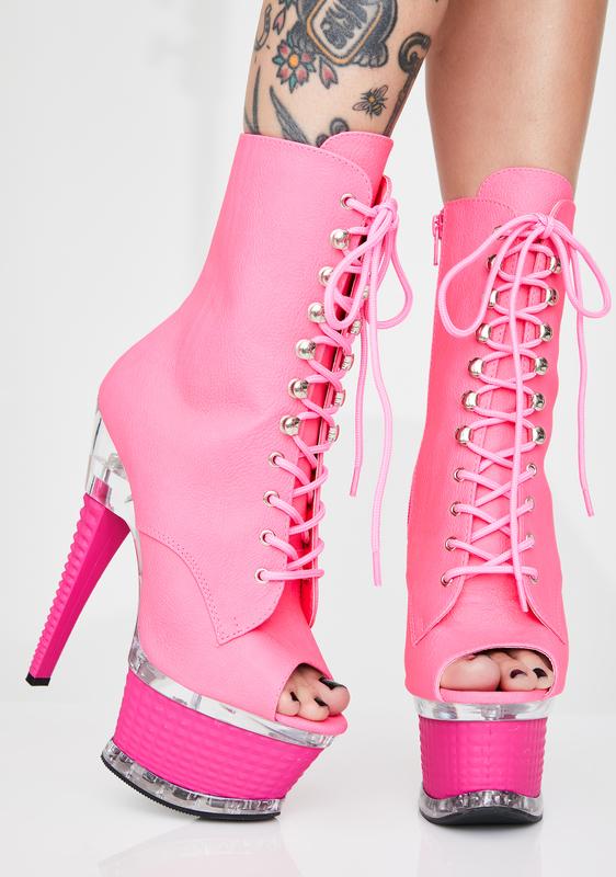 studded platform booties