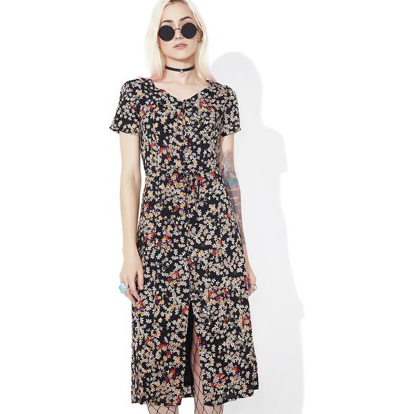 Glamorous Daisy May Buttoned Midi Dress Dolls Kill