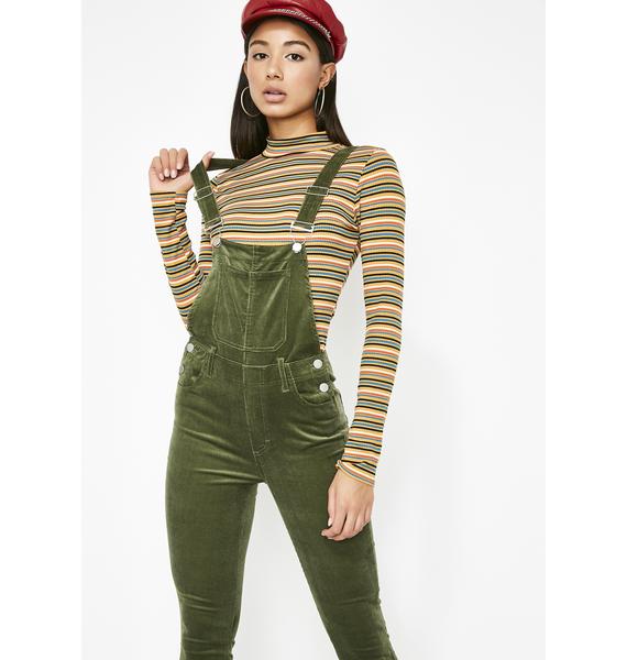 green corduroy jumpsuit