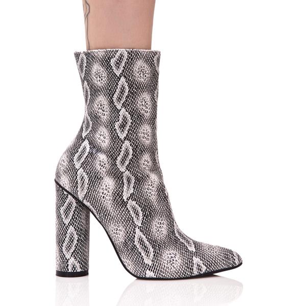 grey python boots