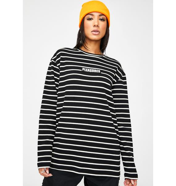 pleasures chainsmoker striped shirt