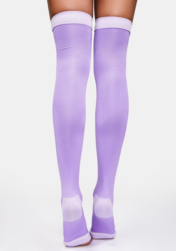purple thigh highs