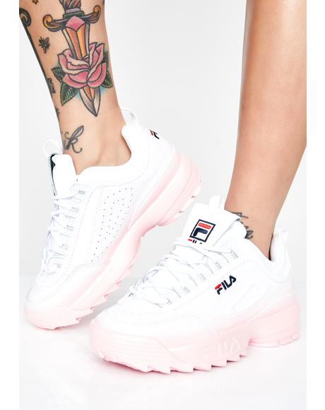 blush disruptor ii premium fade sneakers