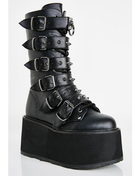 black demonia matte low trinity boots