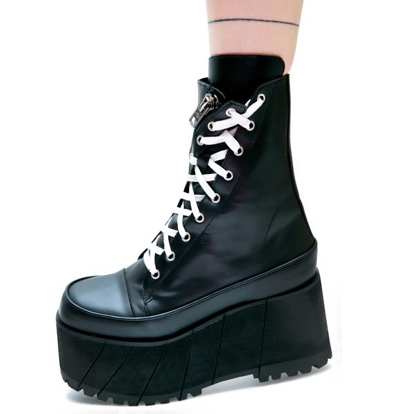 Current Mood Leather Twister Boots | Dolls Kill