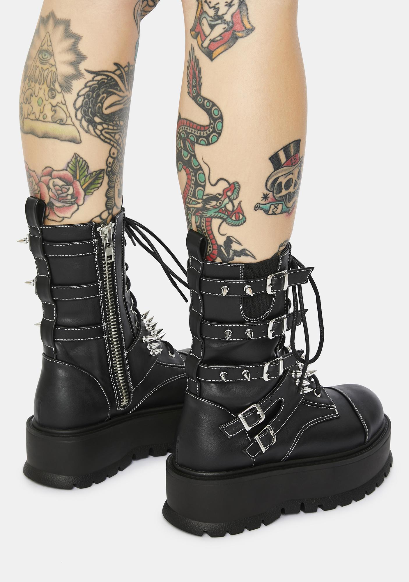 demonia spiked boots