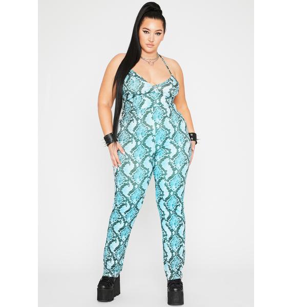 lime green snakeskin jumpsuit