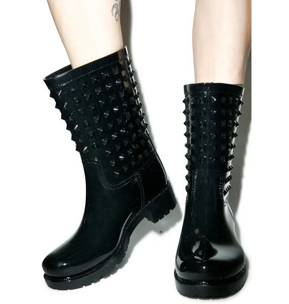 studded rain boots