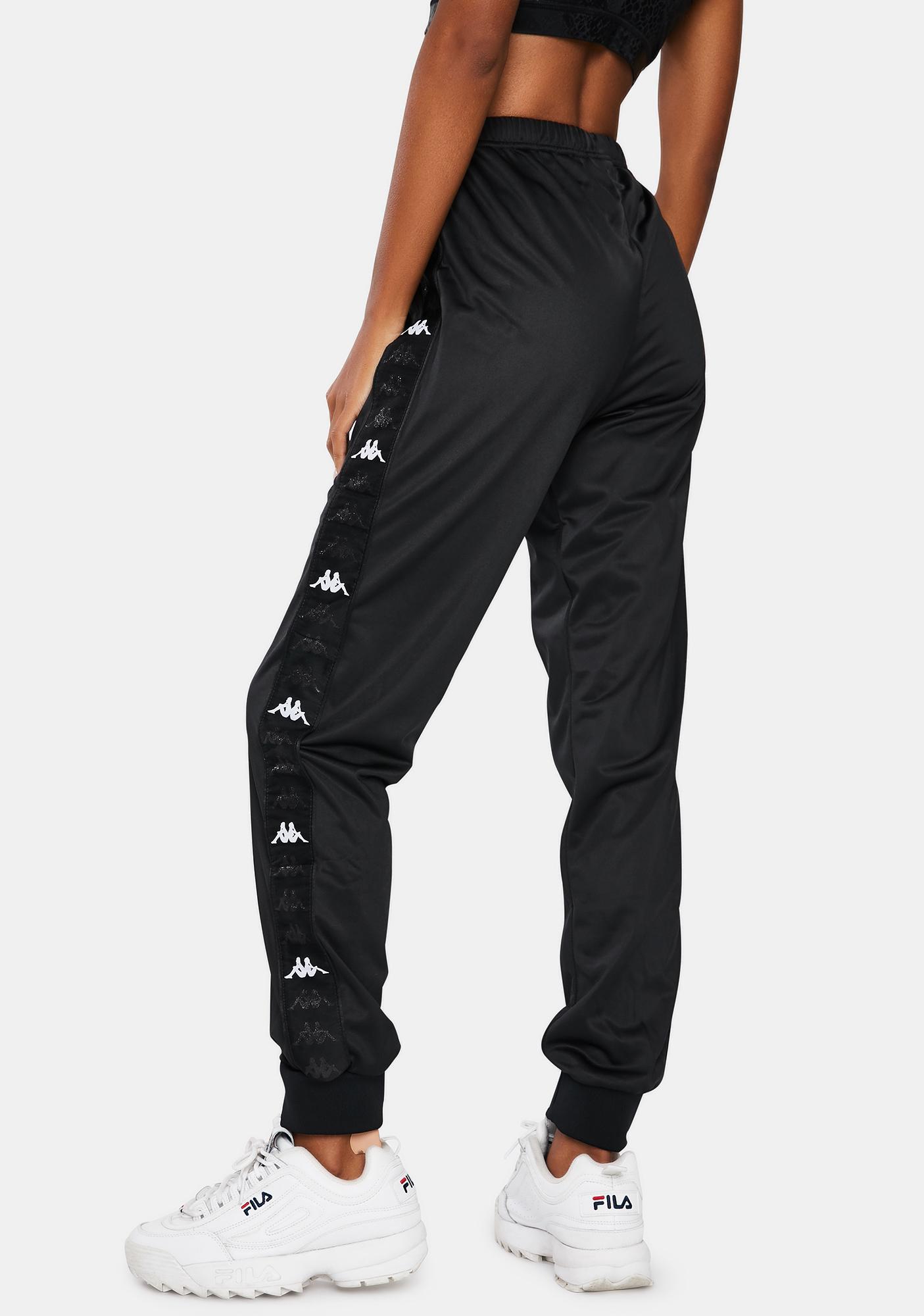 Kappa Black 222 Banda Wrastory Logo Joggers | Dolls Kill