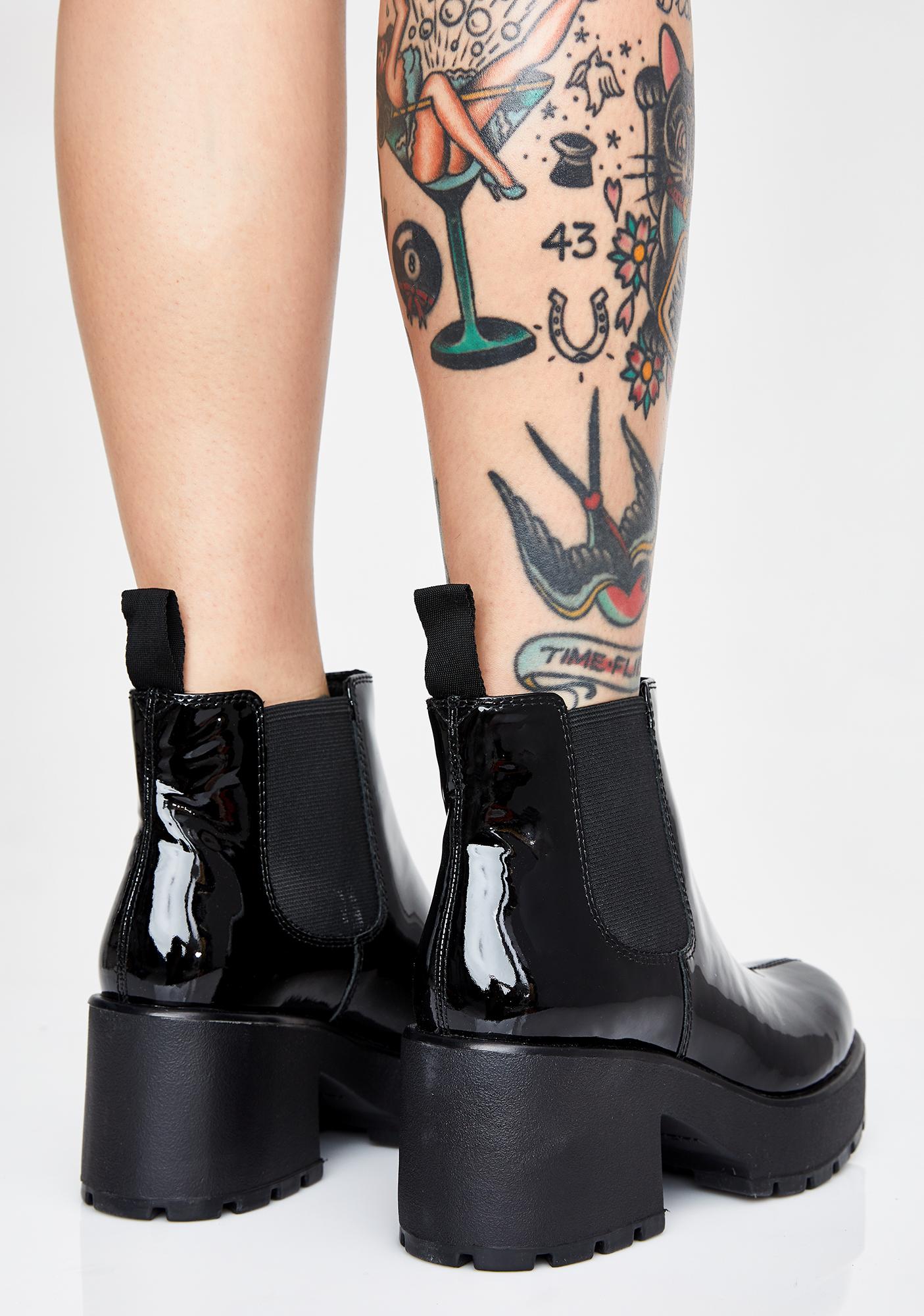 VAGABOND SHOEMAKERS Dioon Patent Leather Boots | Dolls Kill