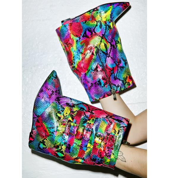 Rainbow Renegade Ankle Boots Dolls Kill