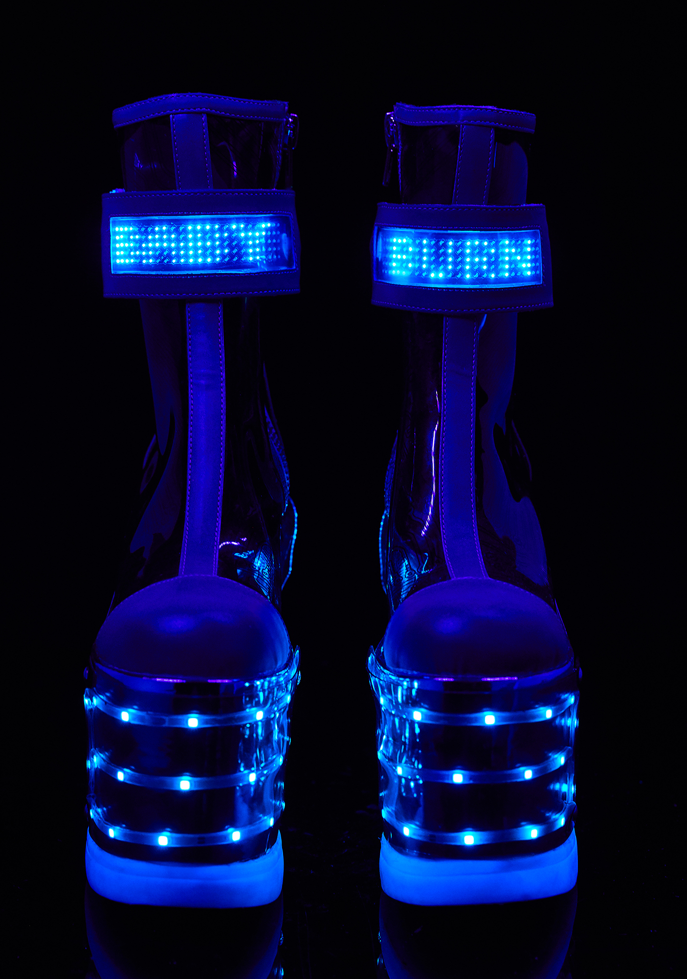 Club Exx Motherboard Light-Up Platform Boots | Dolls Kill