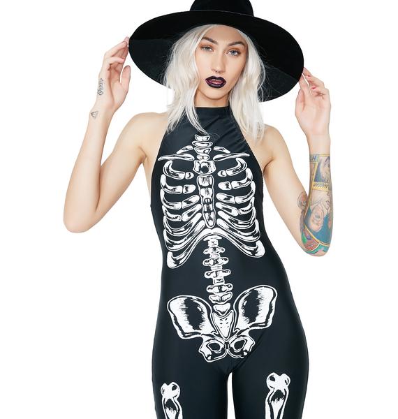 Sexy Skeleton Bodysuit Costume Set | Dolls Kill