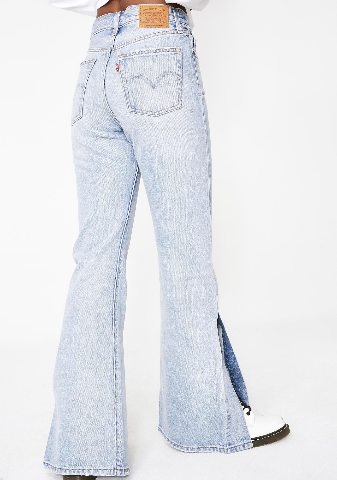 split flare jeans