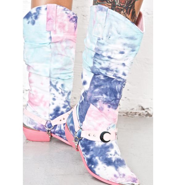 tie dye boots for sale