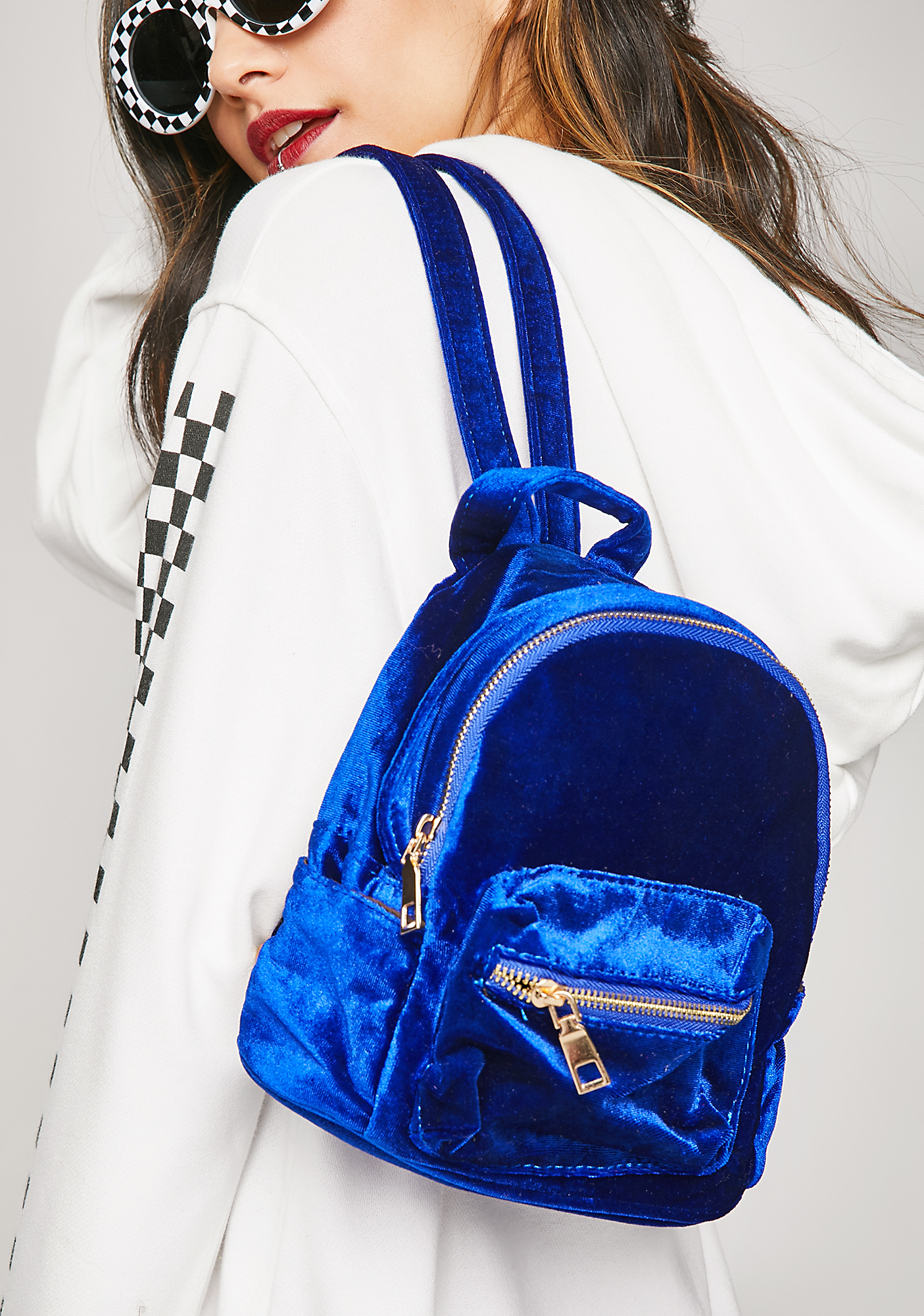 velvet mini backpack
