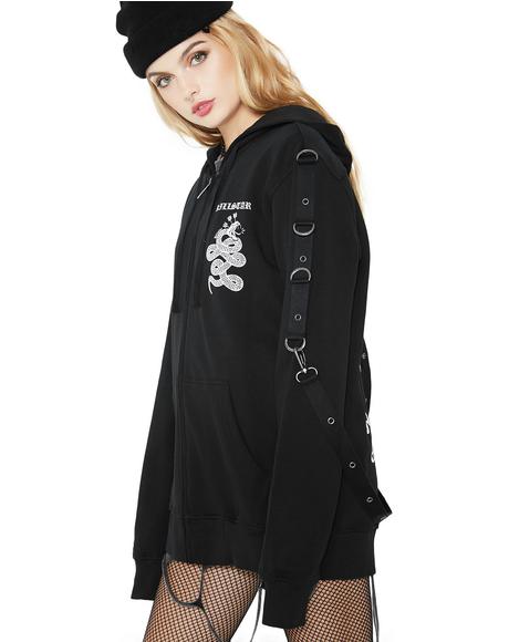 Iron Fist Wishbone Fuzzy Hoodie | Dolls Kill