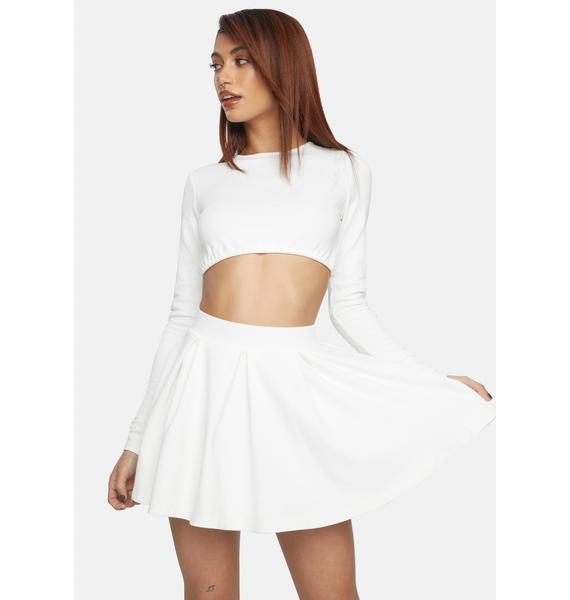 Kiki Riki Hottie Approved Off White Mini Skirt Set Dolls Kill
