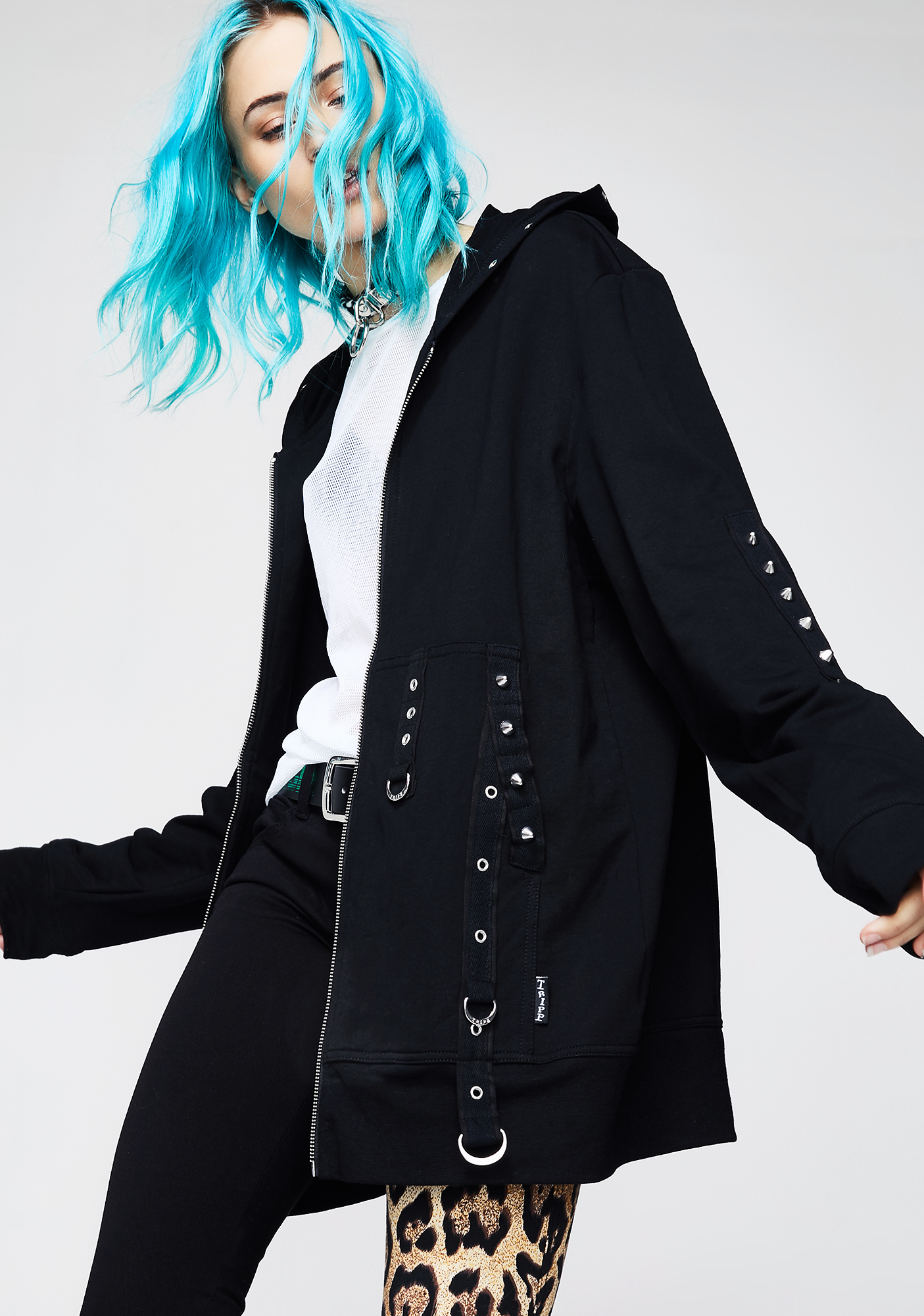 Tripp NYC Super Strap Hoodie | Dolls Kill