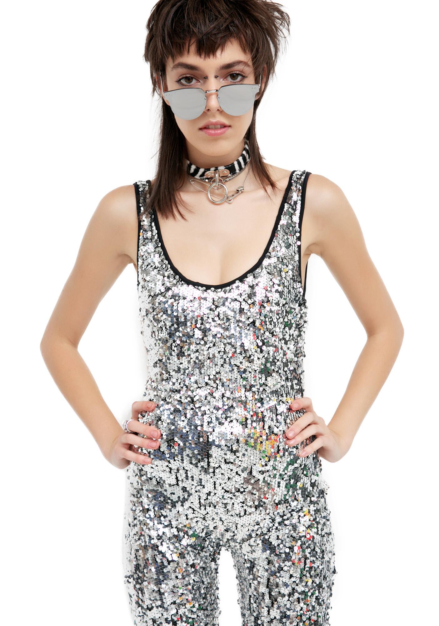 silver sequin jumpsuit