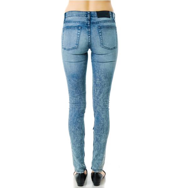 Cheap Monday Advanced Blue Slim Jeans Dolls Kill