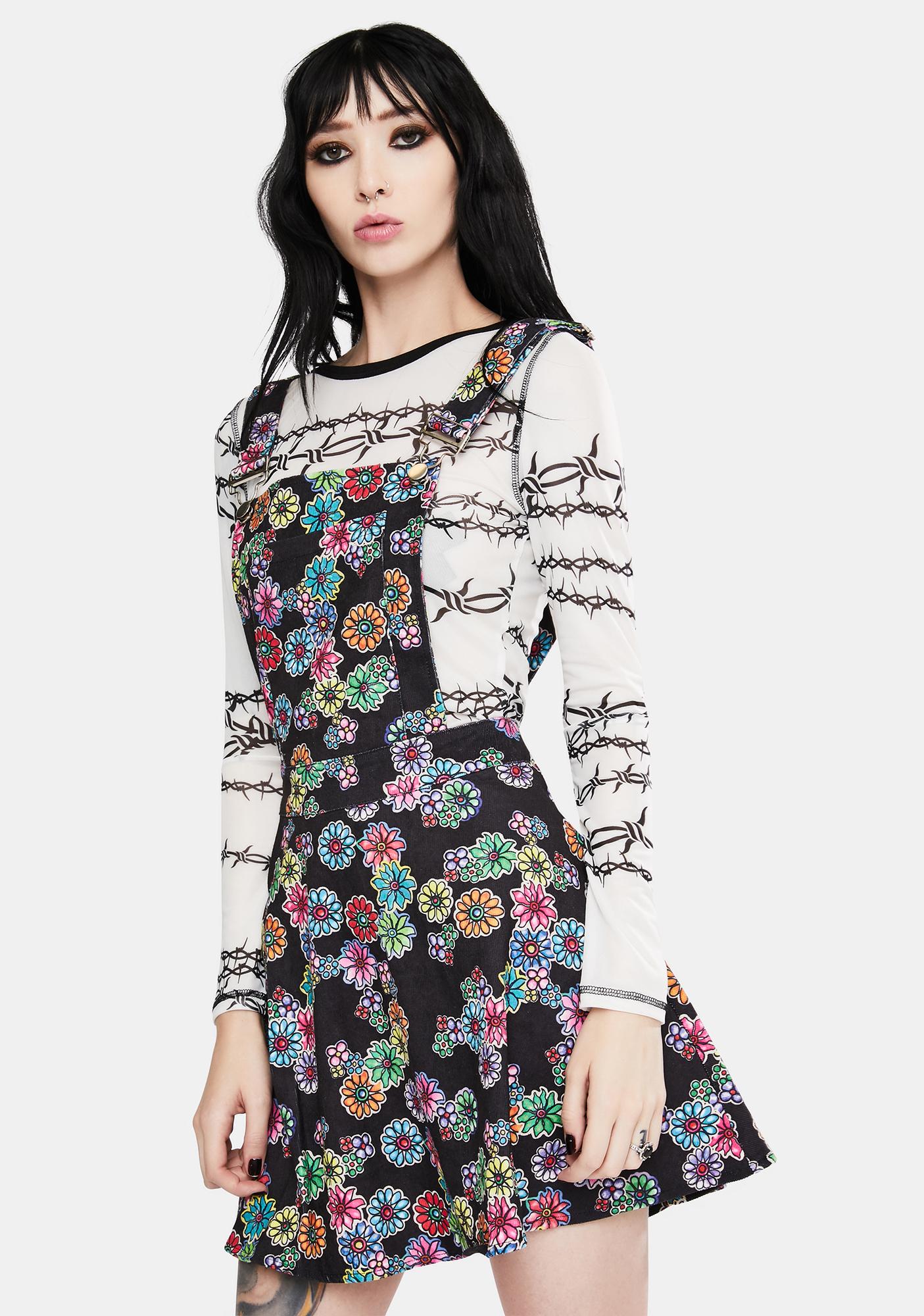 rainbow overall dress
