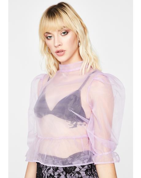 Blurred Lines Organza Blouse