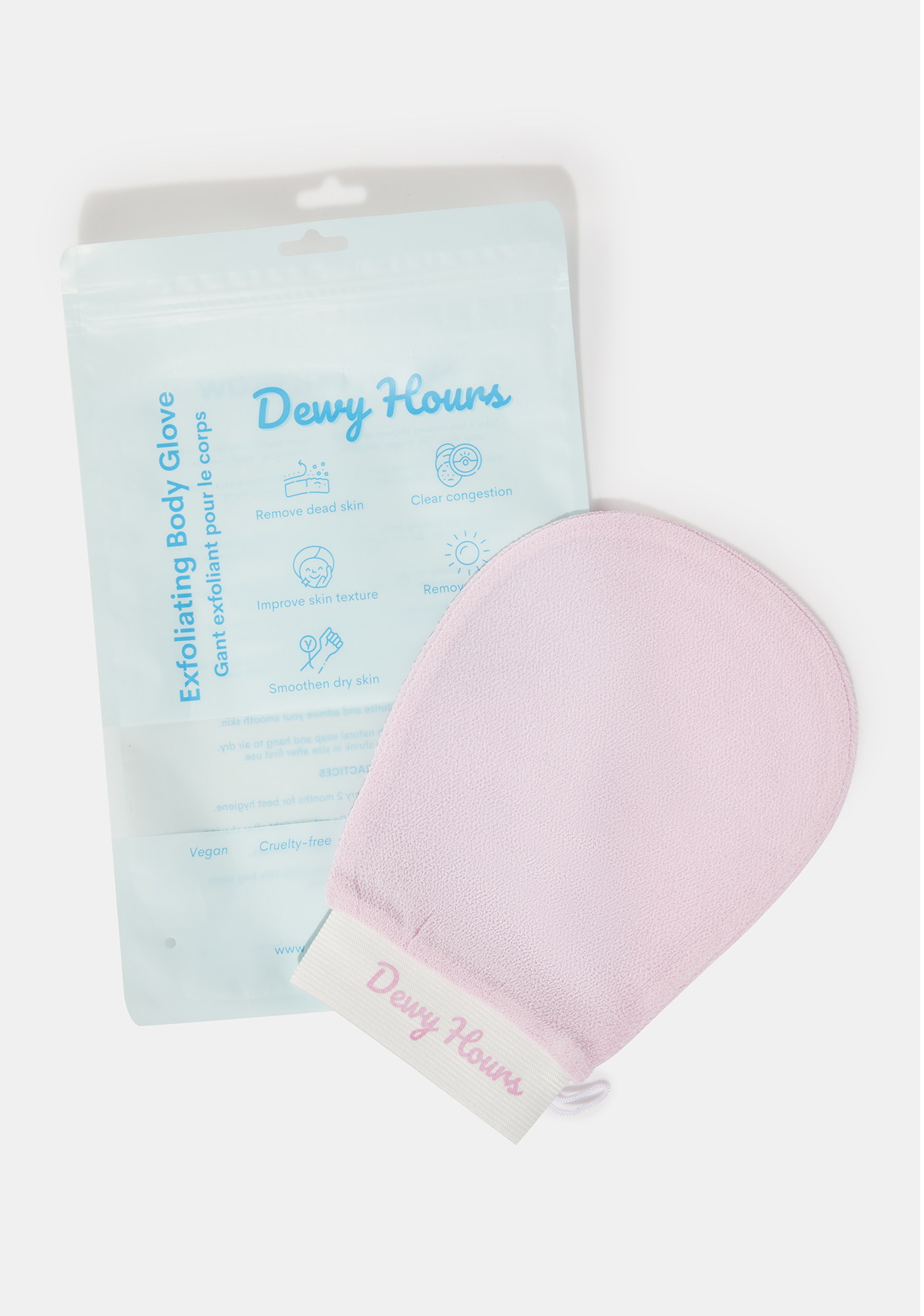 Dewy Hours Exfoliating Body Glove Pink Dolls Kill