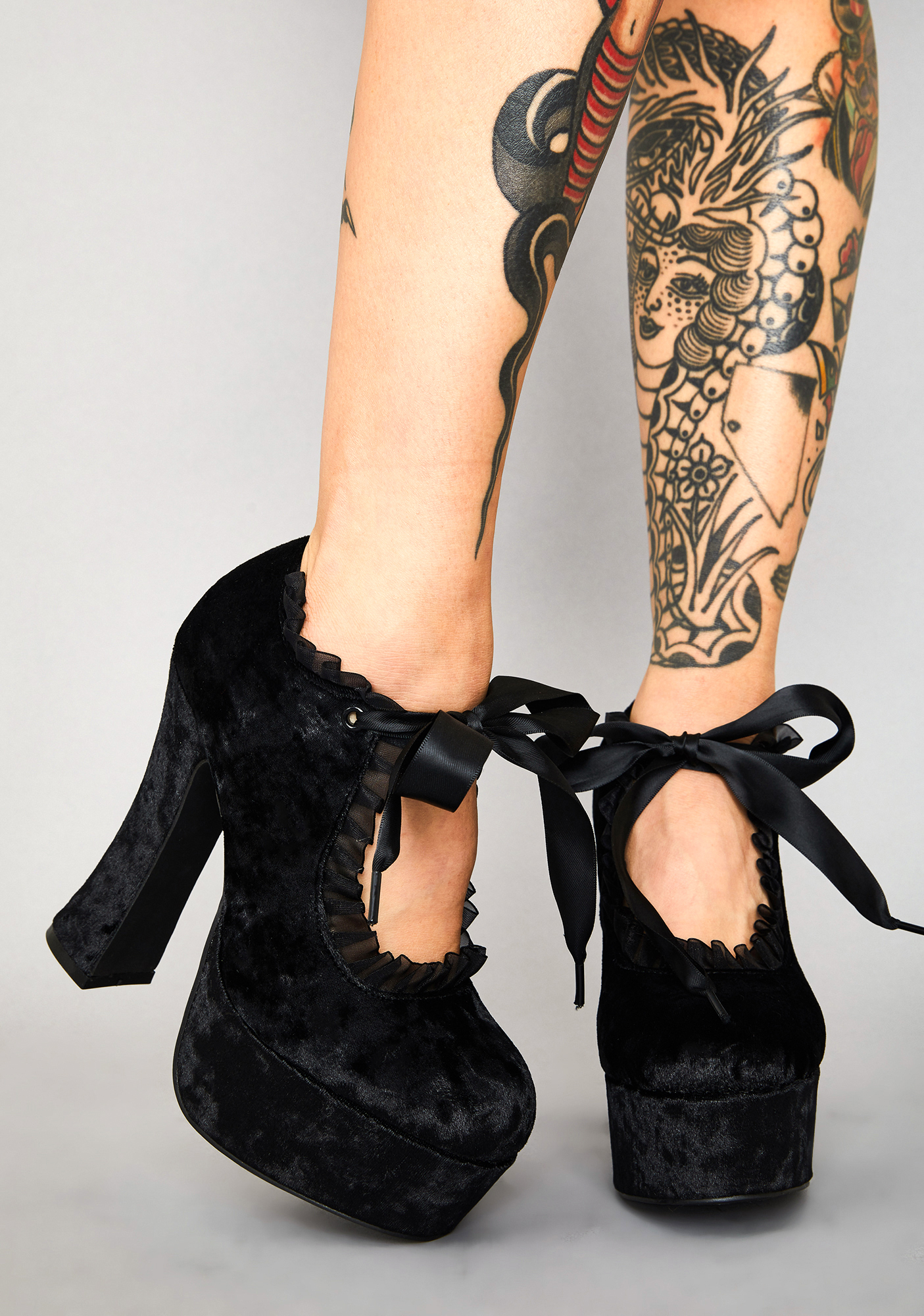 block mary jane heels