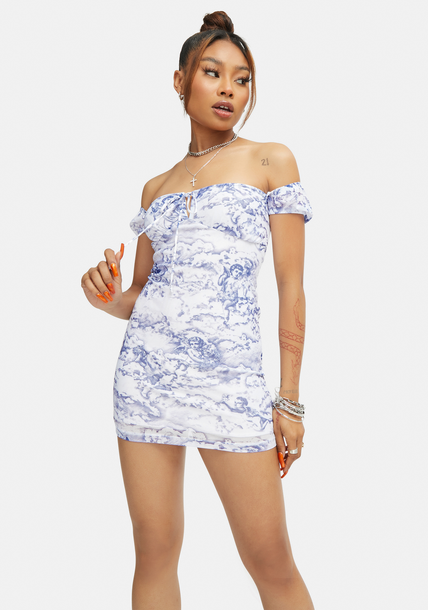 mesh cherub dress